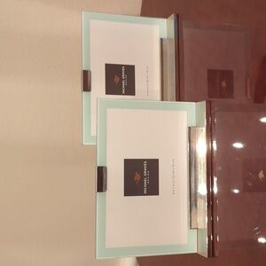 Matching Pair of Micheal Graves Metal Clip Borderless Frames